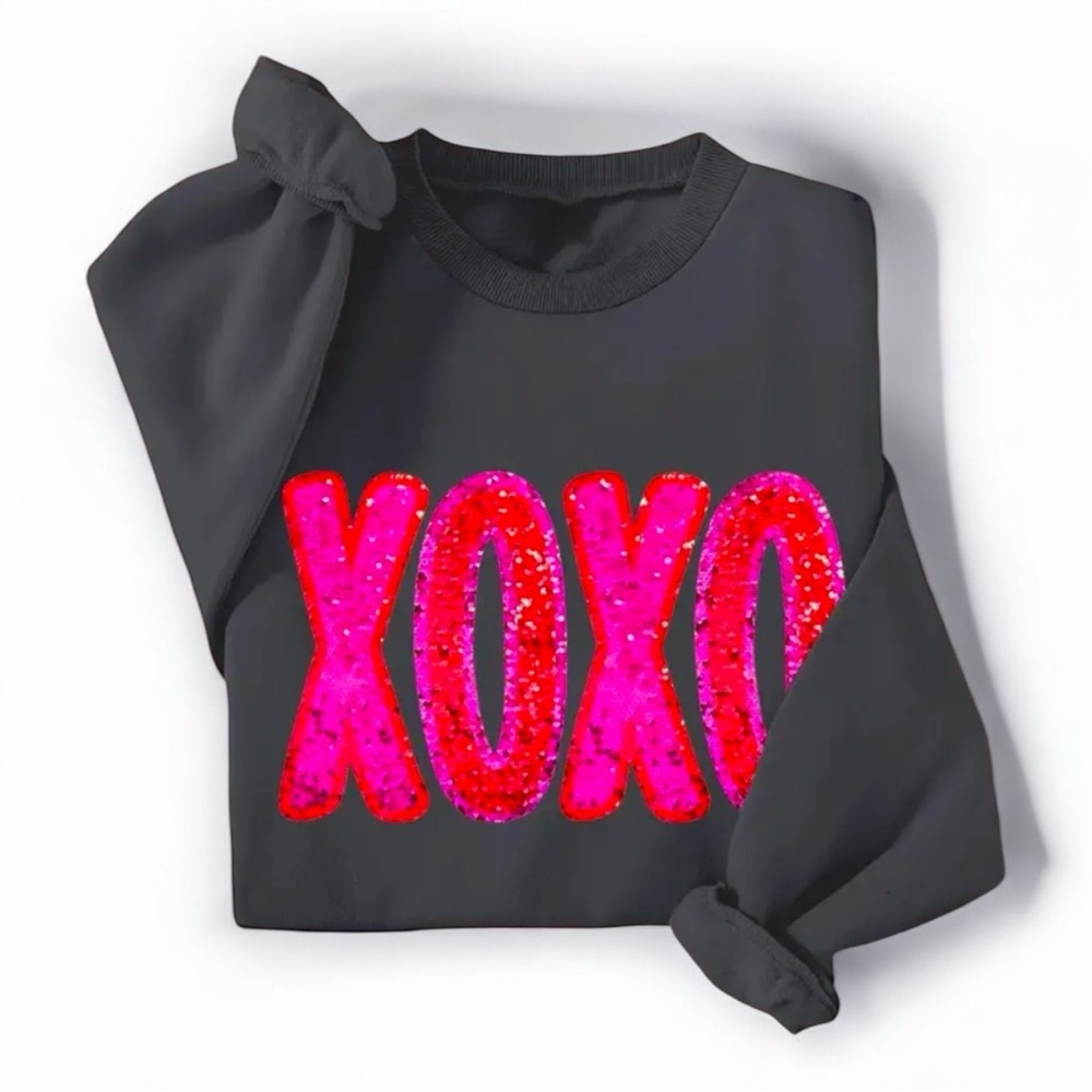 Sparkling XOXO Valentine Day Heart Love 
Sweatshirt